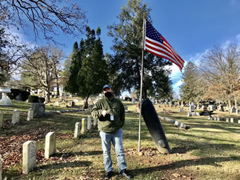 Wakling in Oak Ridge Cemetery